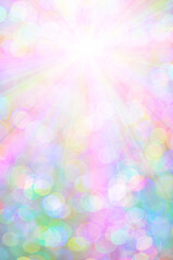 ボケたカラフルなバックグラウンドに光