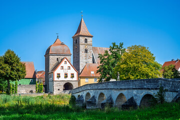 Historic bridge at the old town of Ornbau