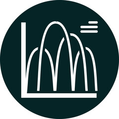 Statistics icon for market research, website, application, printing, document, poster design, etc