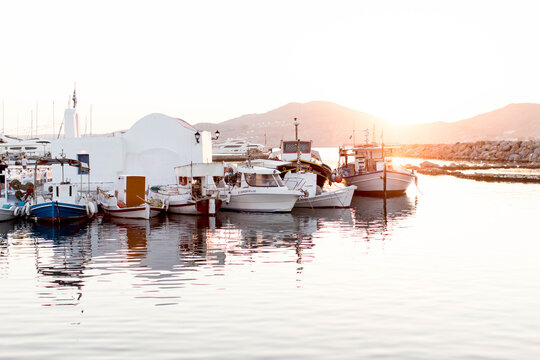 Naousa Paros Greek Island harbor
