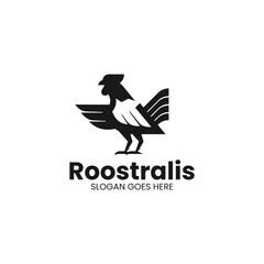 Rooster Silhouette Logo Design