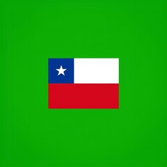 Naklejka premium Flag of Chile on a Green Background A Symbol of National Identity and Heritage