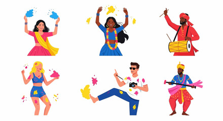 Traditional Indian festival Holi. Bengali New Year. Holiday of spring.