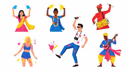 Fototapeta premium Traditional Indian festival Holi. Bengali New Year. Holiday of spring.