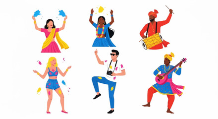 Traditional Indian festival Holi. Bengali New Year. Holiday of spring.