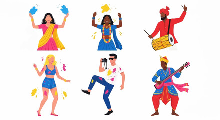 Traditional Indian festival Holi. Bengali New Year. Holiday of spring.