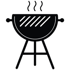 barbecue grill vector icon