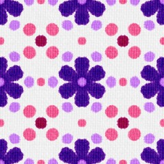 Geometric square patterns, designed fabric patterns, background, flowers