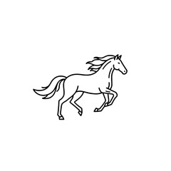 Icon of running horse representing concepts of freedom and speed