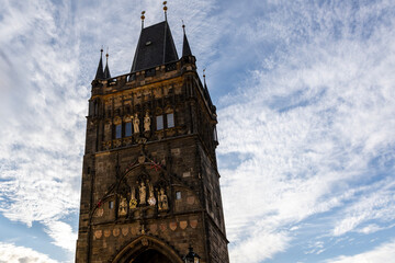 Obraz premium Charles Bridge over the Vltava River, Prague, Czech Republic. Cityscape.