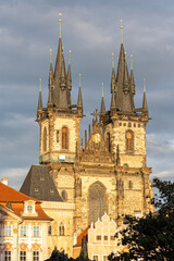 Cathedral on Astronomical Square in Prague. Prague, Czech Republic.