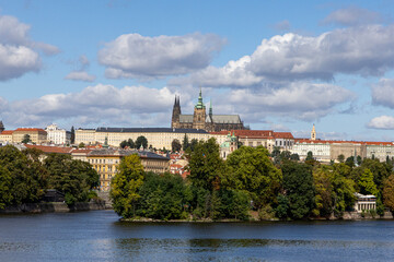 Prague cityscape. View of the city's main part. Prague, Czech Republic.