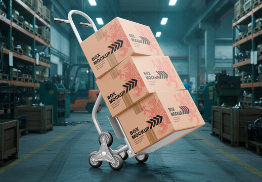 Cardboard Box Mockup