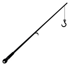 fishing rod vector icon