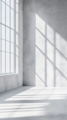 Fototapeta premium Light and shadow in a minimalist interior
