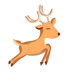 Obraz premium deer cartoon illustration