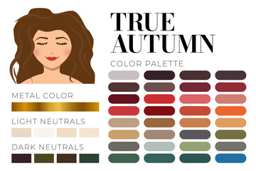 True Autumn Type for 16 Season Color Analysis System
