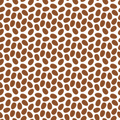 Creative decorative seamless pattern with coffee beans great for cafe projects