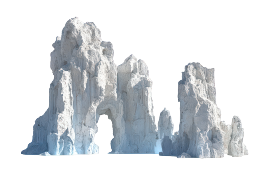 Abstract 3D Rendered Architectural Formation on Transparent Background - Powered by Adobe