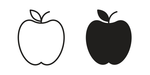 Apple icon simple vector symbol