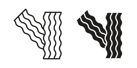 Bacon icon simple vector symbol