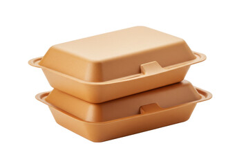 Two eco-friendly takeaway containers stacked together, suitable for food delivery, meal prep, or environmentally conscious packaging themes.
