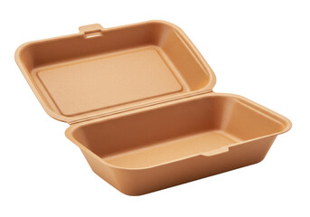 A single open eco-friendly food container, great for takeout, sustainable packaging, or waste-free food service concepts.

