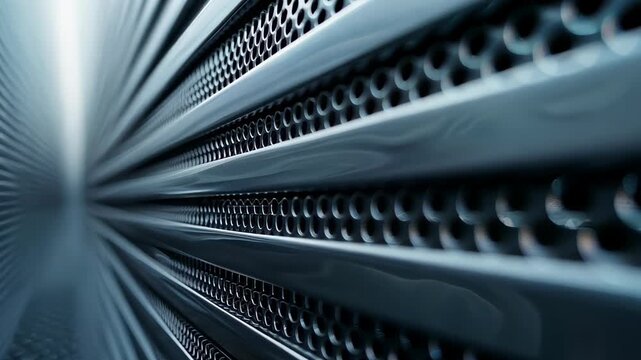 Metallic Surface with Patterned Perforations and Shiny Reflection