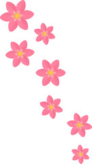 Scattered Paper Pink Flower