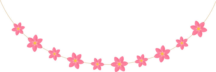Pink Flower Garland Decorative