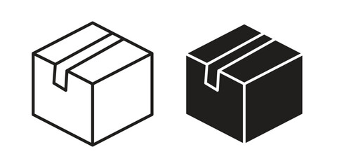 Box icon simple vector symbol