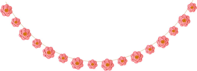 Hanging Pink Rose Flower Decorative for Birthday