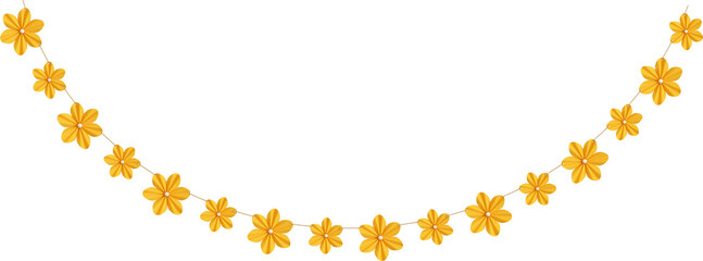 Golden Floral Garland Decoration