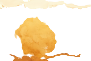 Abstract Gold Blob Shape on Black Background with Shadow Detailing