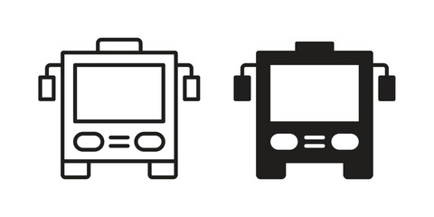 Bus icon simple vector symbol