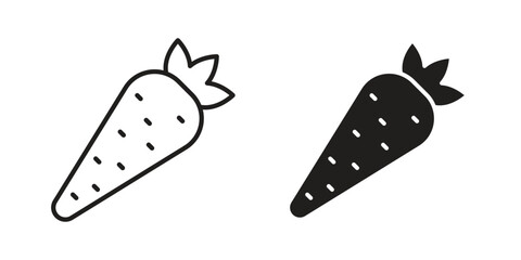 Carrot icon simple vector symbol