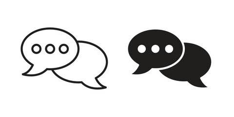 Chat icon simple vector symbol