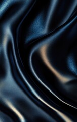 Obraz premium Smooth, dark, draped fabric with a slight gold shimmer
