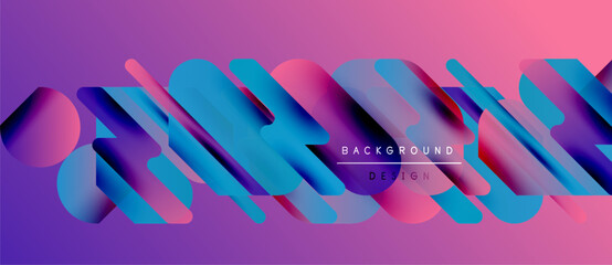 Abstract vibrant design. Fluid shapes overlap, creating dynamic purple, pink, blue gradients. Modern background for digital projects.