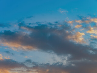 colorful sunset clouds summer time