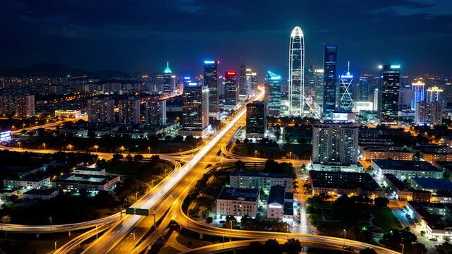 Time Lapse Video City Traffic