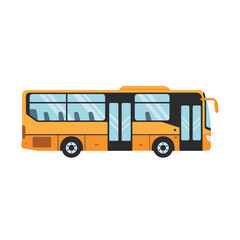 Vibrant yellow city bus illustration ready to transport passengers efficiently across town with modern style