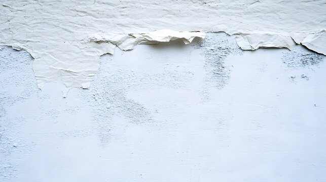 Textured White Wall Peeling Paint Abstract Background