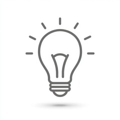 Light Blub Icon. Linear Outline Illustration of Light Bulb with Graphic Design