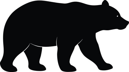 Wild mammal vector design featuring the silhouette of a bear and wolf