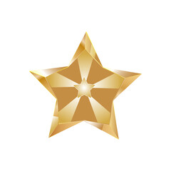 Golden star illustration, quality mark, high-class product mark, competitive products, or services mark, vector illustrations. Used for the quality of different businesses, websites, or in real life. 