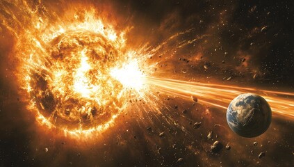Exploding star threatens Earth with cosmic destruction