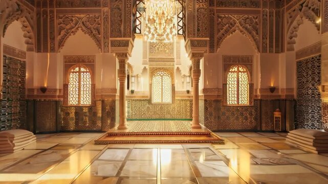 Exquisite Interior Design of Traditional Moroccan Courtyard Room