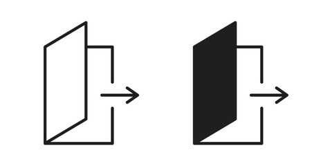 Exit icon simple vector symbol