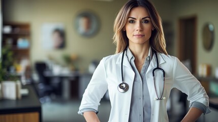 Confident Doctor in Clinical Setting – Symbol of Professional Healthcare and Medical Expertise